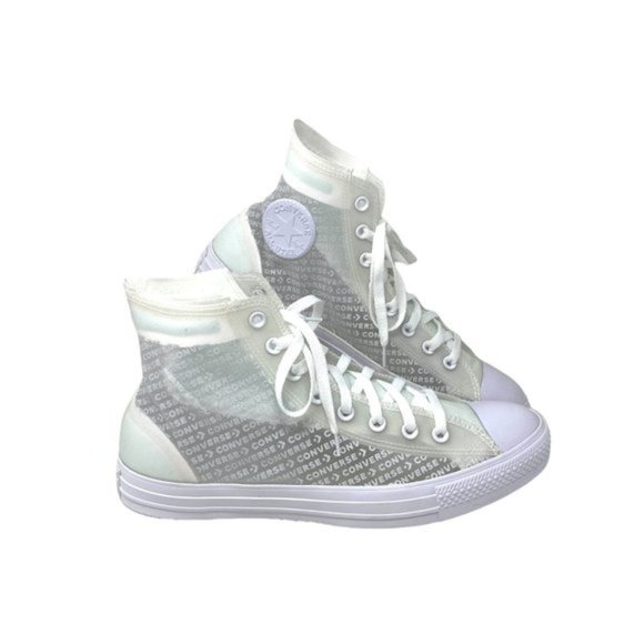 Converse Men's Size 165609C CTAS HI TRANSLUCENT WHITE Canvas Synthetic Sneakers - Picture 7 of 9